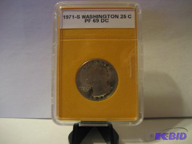 lot 175 image: 1971-S WASHINGTON QUARTER DOLLAR PROO 69 DC...