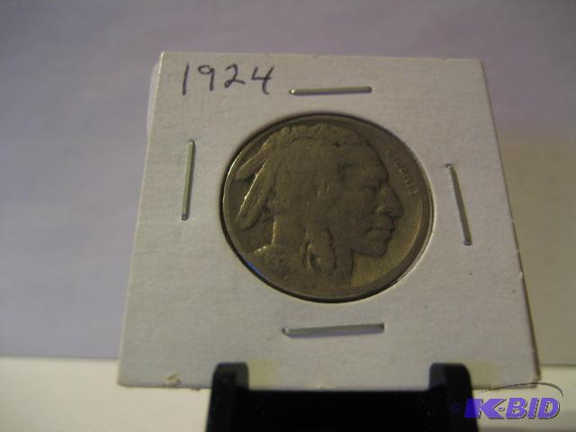 lot 181 image: 1924 BUFFALO NICKEL...