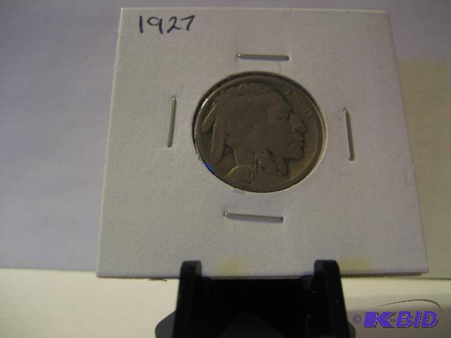 lot 183 image: 1927 BUFFALO NICKEL...
