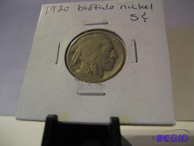 lot 185 image: 1920 BUFFALO NICKEL...