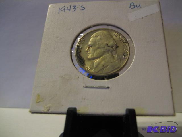 lot 187 image: 1943-S JEFFERSON WAR NICKEL UNCIRCULATED...