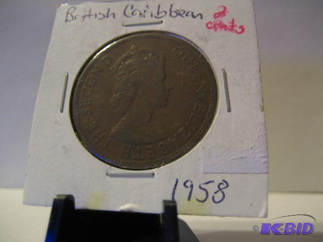 lot 190 image: 1958 BRITISH CARBBEAN TWO CENT...