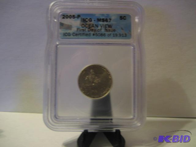lot 195 image: 2005-P OCEAN VIEW UNCIRCULATED JEFFERSON NICK...