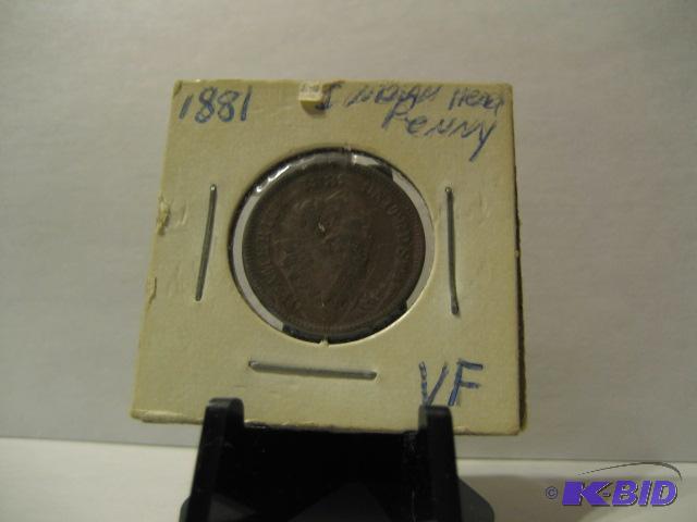 lot 42 image: 1881 INDIAN HEAD PENNY VF...