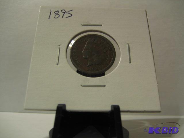 lot 47 image: 1895 INDIAN HEAD ONE CENT...