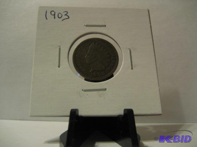 lot 54 image: 1903 INDIAN HEAD ONE CENT...