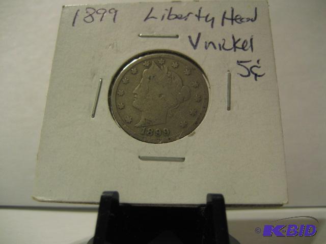 lot 70 image: 1899 LIBERTY HEAD V NICKEL...