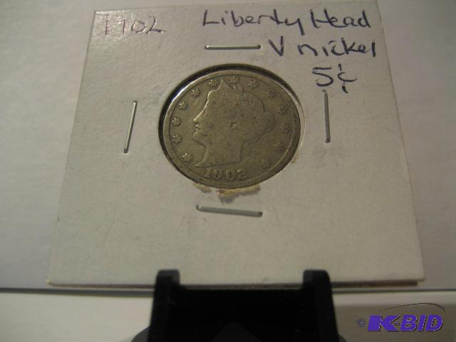 lot 72 image: 1902 LIBERTY HEAD V NICKEL...
