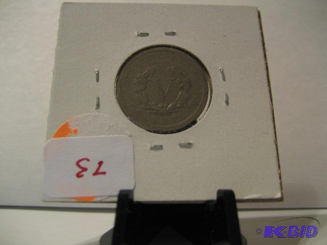 lot 73 image: 1905 LIBERTY HEAD V NICKEL...