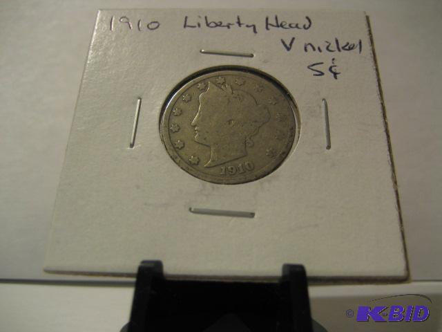 lot 78 image: 1910 LIBERTY HEAD V NICKEL...