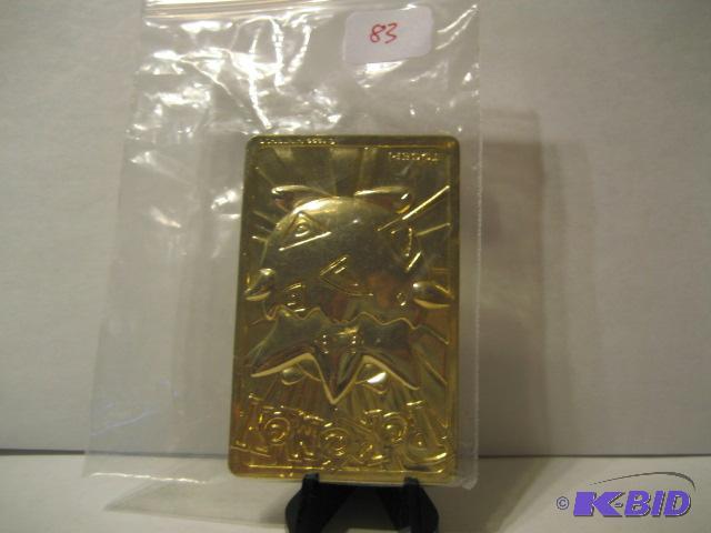 lot 83 image: 1999 POKEMON GOLD PLATED COLLECTABLE CARD...