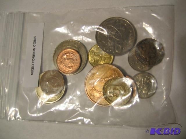 lot 85 image: BAG OF MIXED FOREIGN COINS...