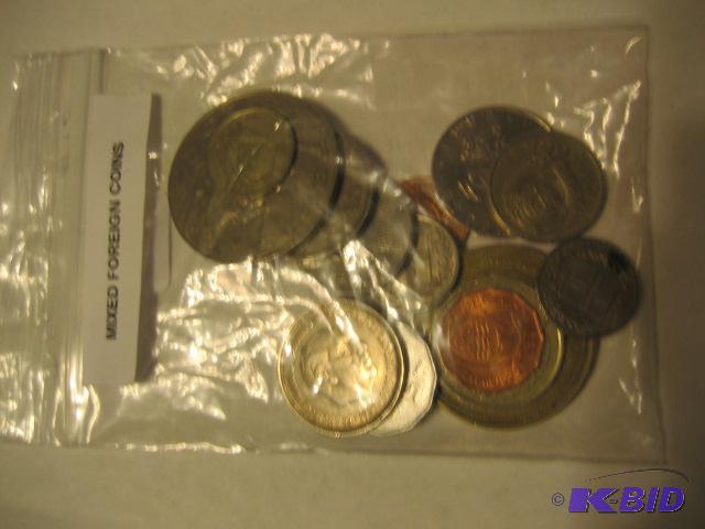 lot 86 image: BAG OF MIXED FOREIGN COINS...