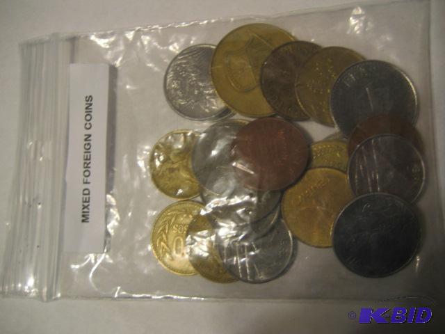 lot 87 image: BAG OF MIXED FOREIGN COINS...