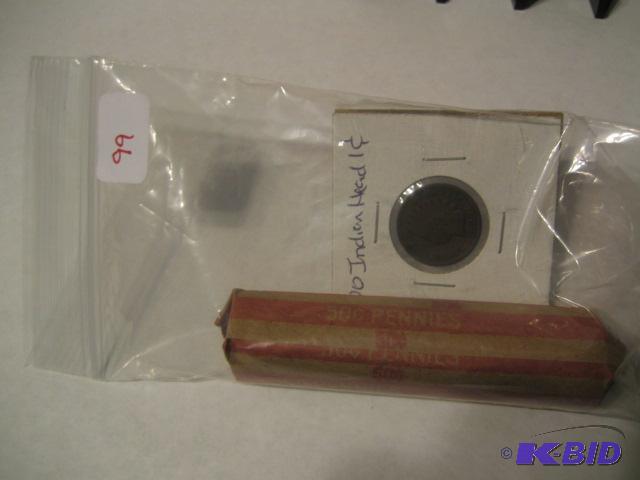 lot 99 image: ROLL OF WHEAT PENNYS DATES VARY 1909-1958 MAY...