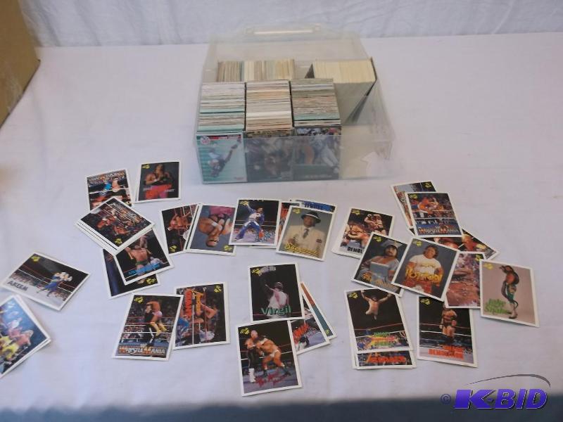lot 58 image: Collectable WWF wrestling cards & footbal...
