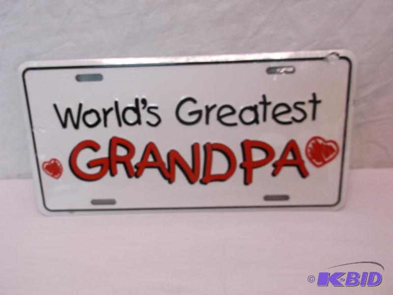 lot 68 image: Collectable embossed license plate sign....