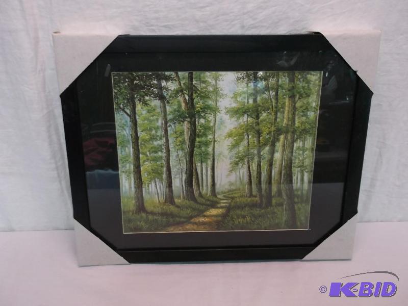 lot 79 image: Beautiful framed scenery print measuring 19 3...