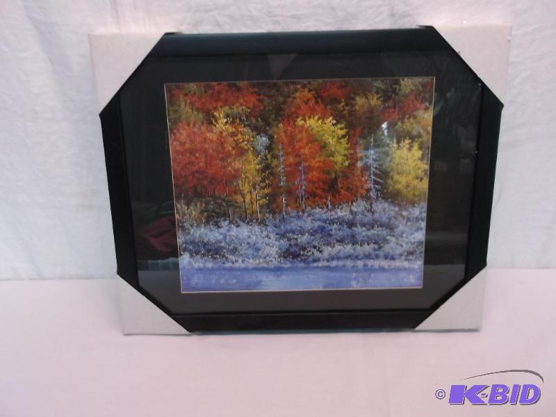 lot 82 image: Beautiful framed scenery print measuring 19 1...