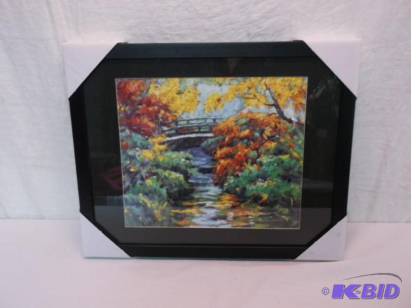 lot 83 image: Beautiful framed scenery print measuring 19 1...