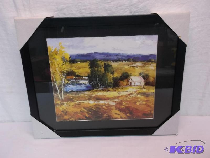lot 84 image: Beautiful framed scenery print measuring 19 1...