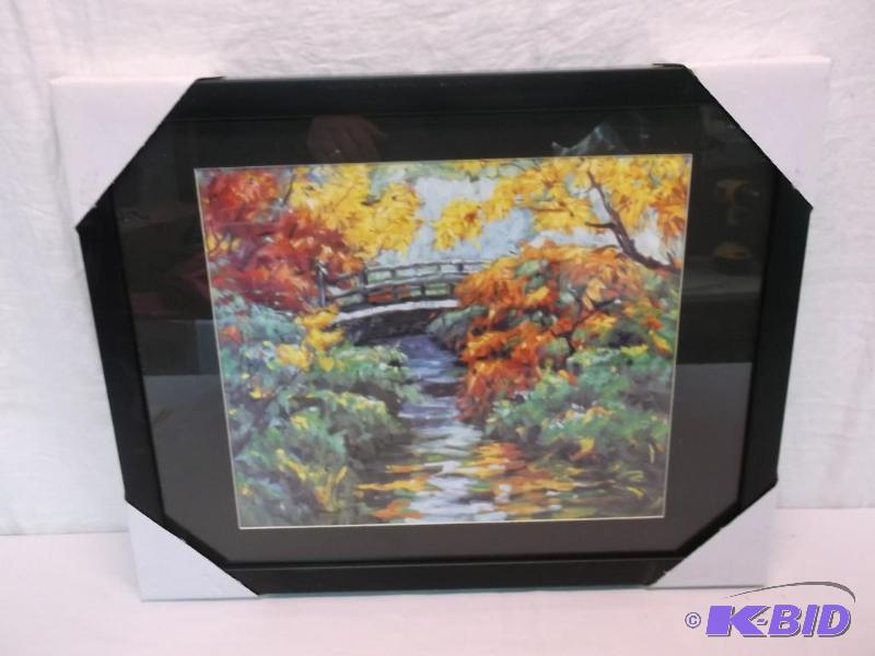 lot 86 image: Beautiful framed scenery print measuring 19 1...
