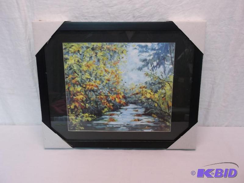 lot 88 image: Beautiful framed scenery print measuring 19 1...