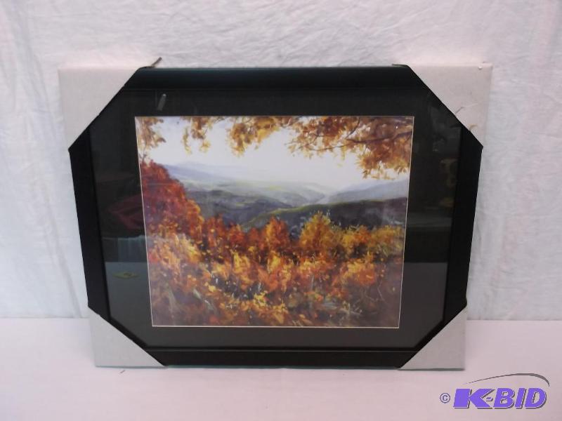 lot 89 image: Beautiful framed scenery print measuring 19 1...