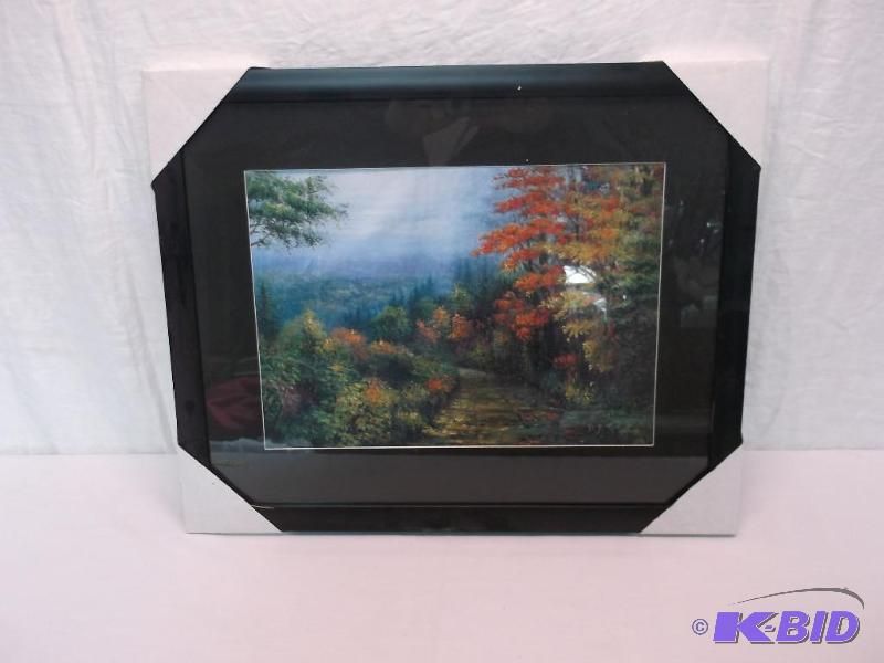 lot 92 image: Beautiful framed scenery print measuring 21 1...