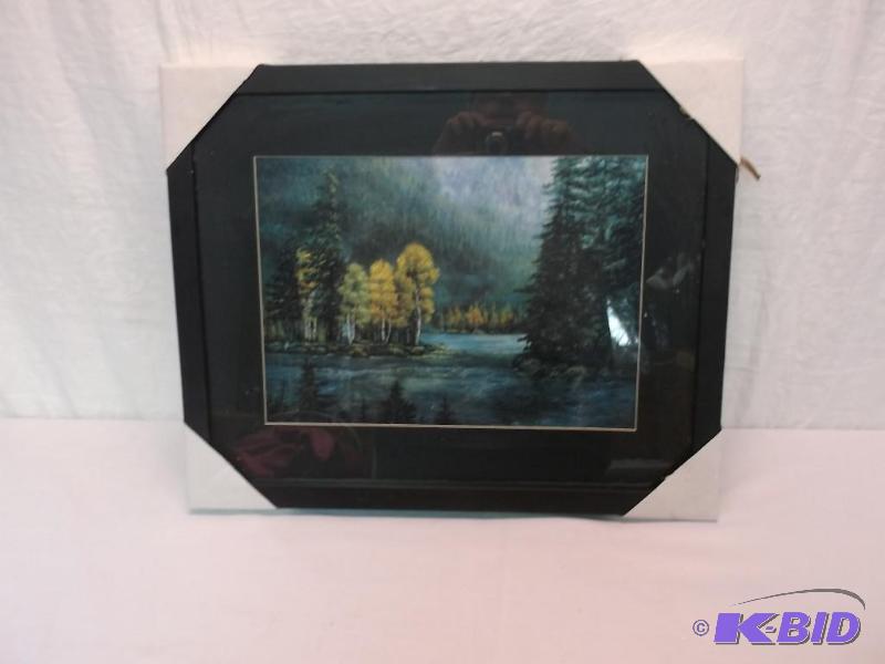 lot 93 image: Beautiful framed scenery print measuring 21 1...