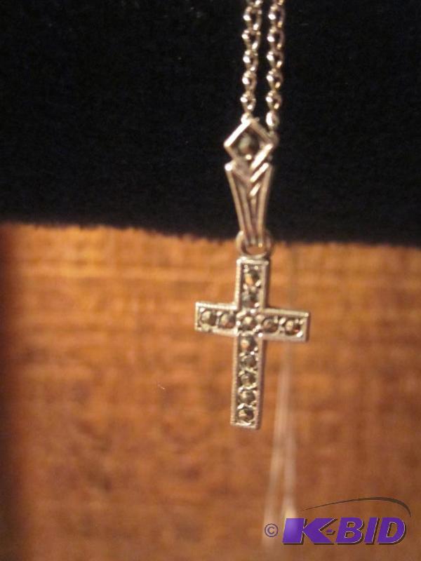 Sterling Silver chain and cross necklace.&nbs...