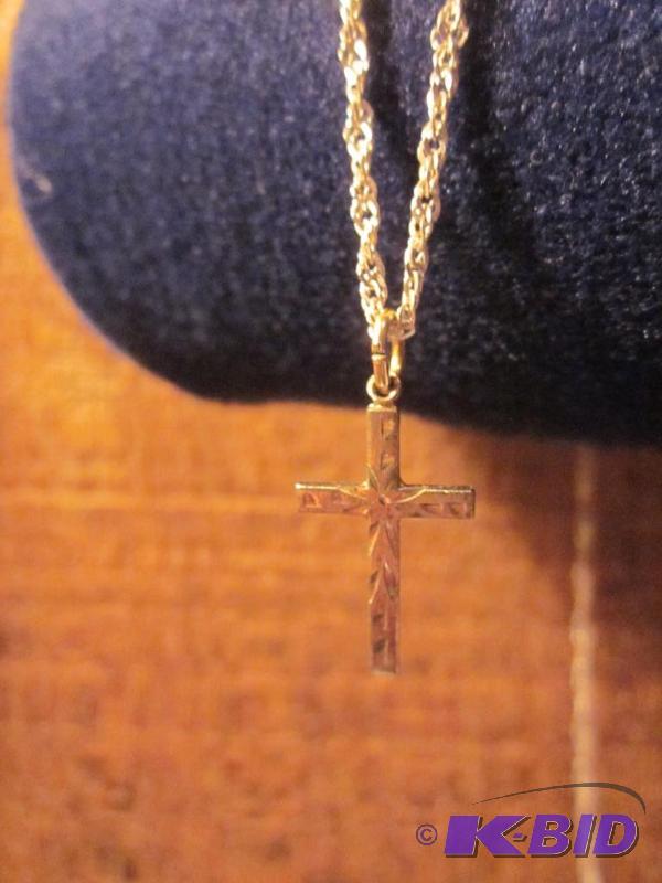 Sterling Silver chain and cross necklace.&nbs...