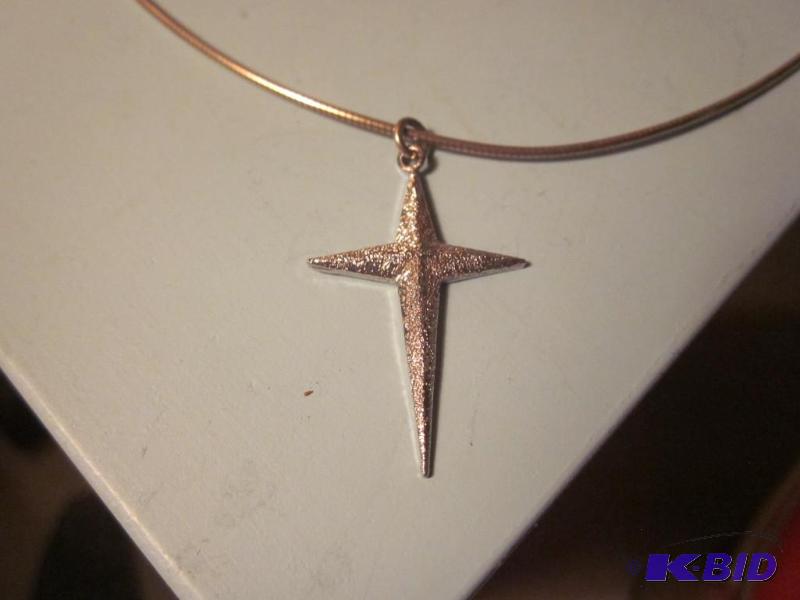 Sterling Silver chain and cross pendant.  &nb...