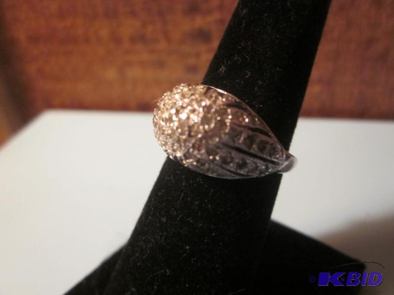 Size 7 Sterling Silver ring set with lots of ...
