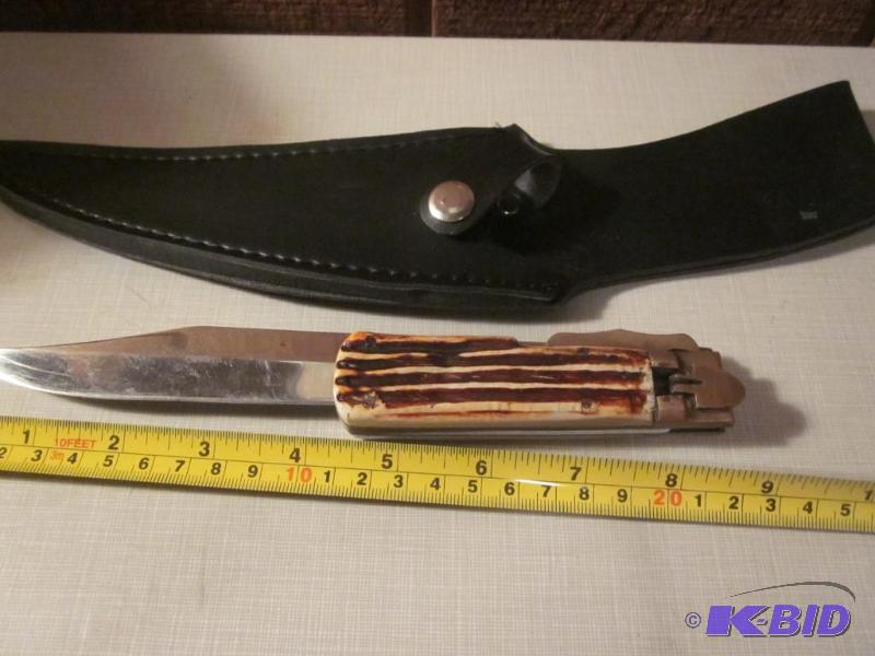 9 inch straight edge brass and possible antle...