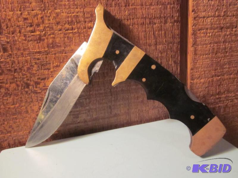 Heavy 8 inch brass and composite fold out Buc...