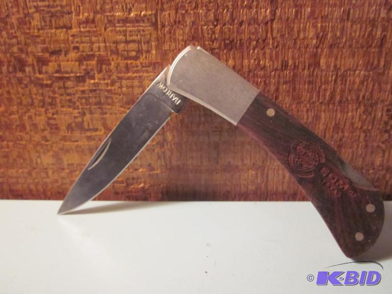 Barlow wood and metal 5 inch pocket knife.  &...