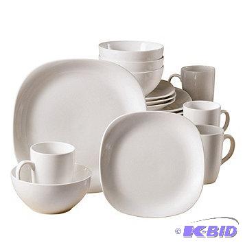 lot 16 image: New Thomas Pottery Quadro 16-pc Dinnerware Se...
