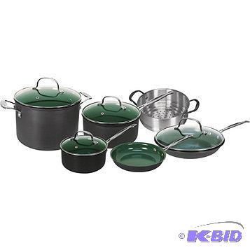 lot 25 image: New Orgreenic 10-Pc. Nonstick Ceramic Cookwar...