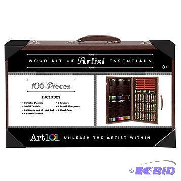 lot 4 image: New Art 101 &nbsp106-Pc. Sketch Art Set in W...