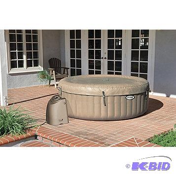 lot 47 image: NEW Intex PureSpa Bubble Spa with Heater MSRP...
