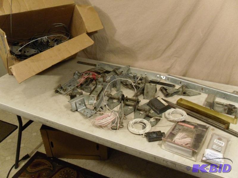 lot 100A image: Lot of Garage Door Hardware. Keypad, Wiring, ...