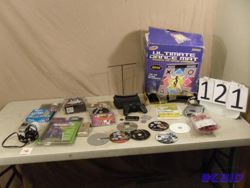 lot 121 image: Assorted electronics, CDs, DVDs, Video game...