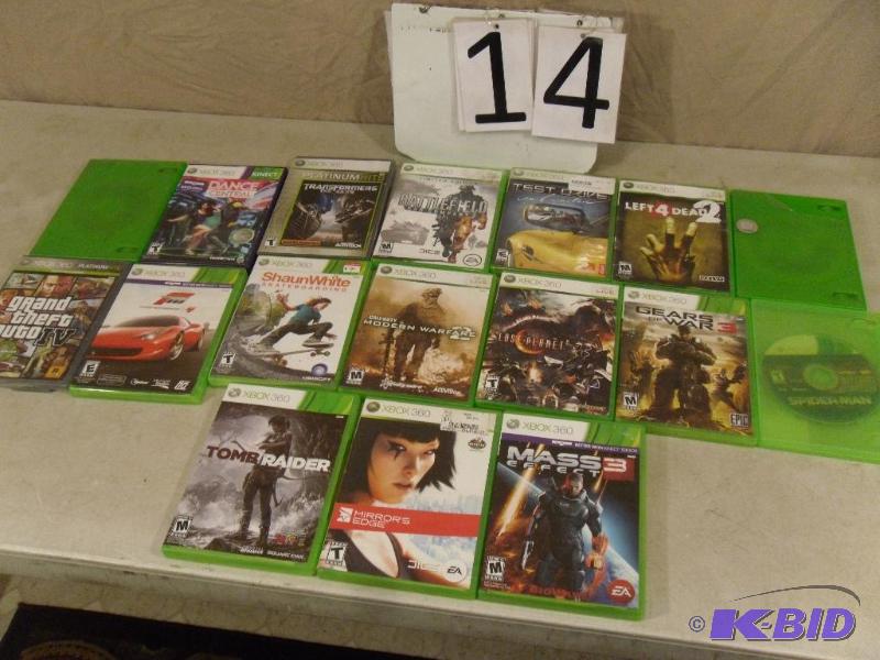 lot 14 image: Assorted Xbox 360 games. See pics for titles....