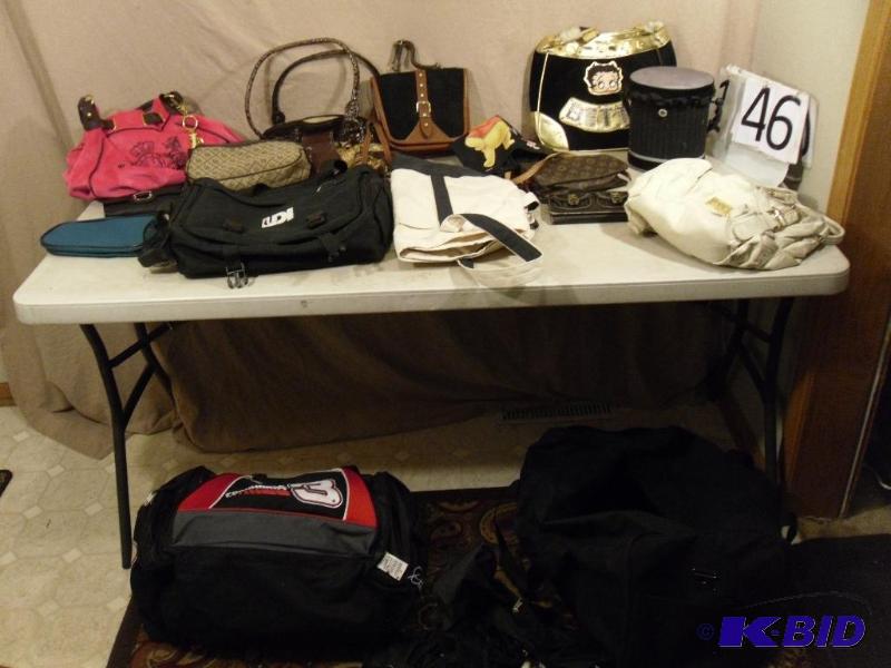 lot 146 image: Large Lot of Assorted Bags, Wallets, and Purs...