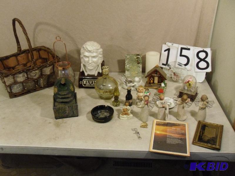 lot 158 image: Willow Tree Figurines, Decor Items, Decanter,...
