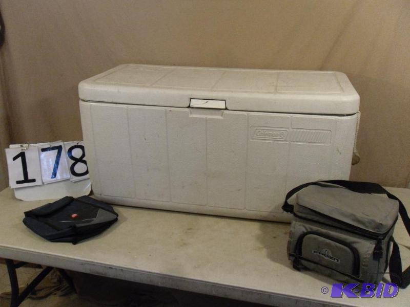 lot 178 image: Large Coleman Cooler (Measures approximately ...