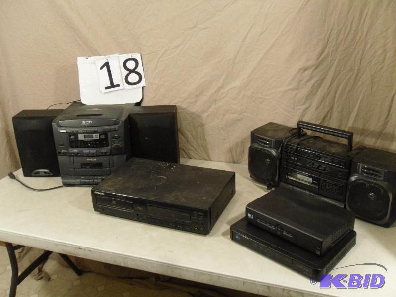 lot 18 image: Stereos, Direct Tv Boxes, and Pioneer CD Play...