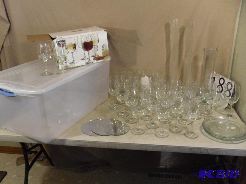 lot 188 image: Lot of Stemware, Plates, and More. All comes ...