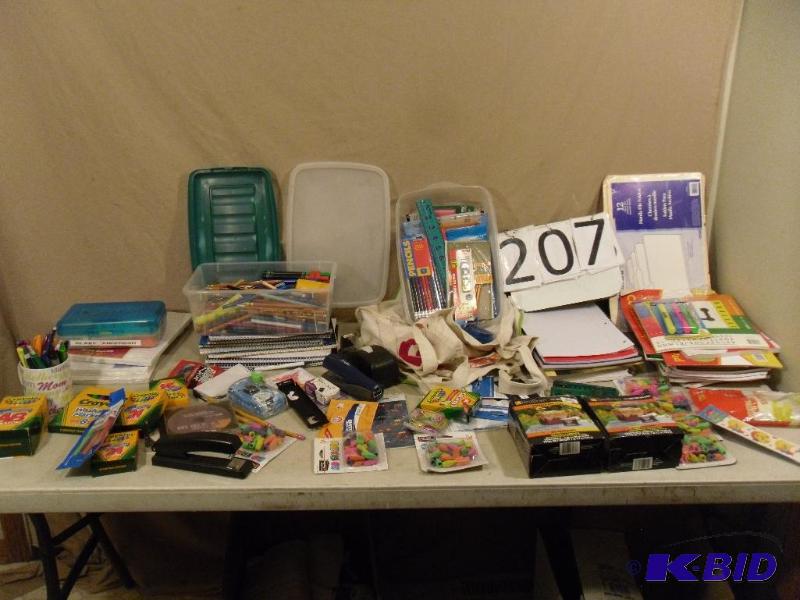 lot 207 image: Lot of Office Items. File Folders, Erasers, R...